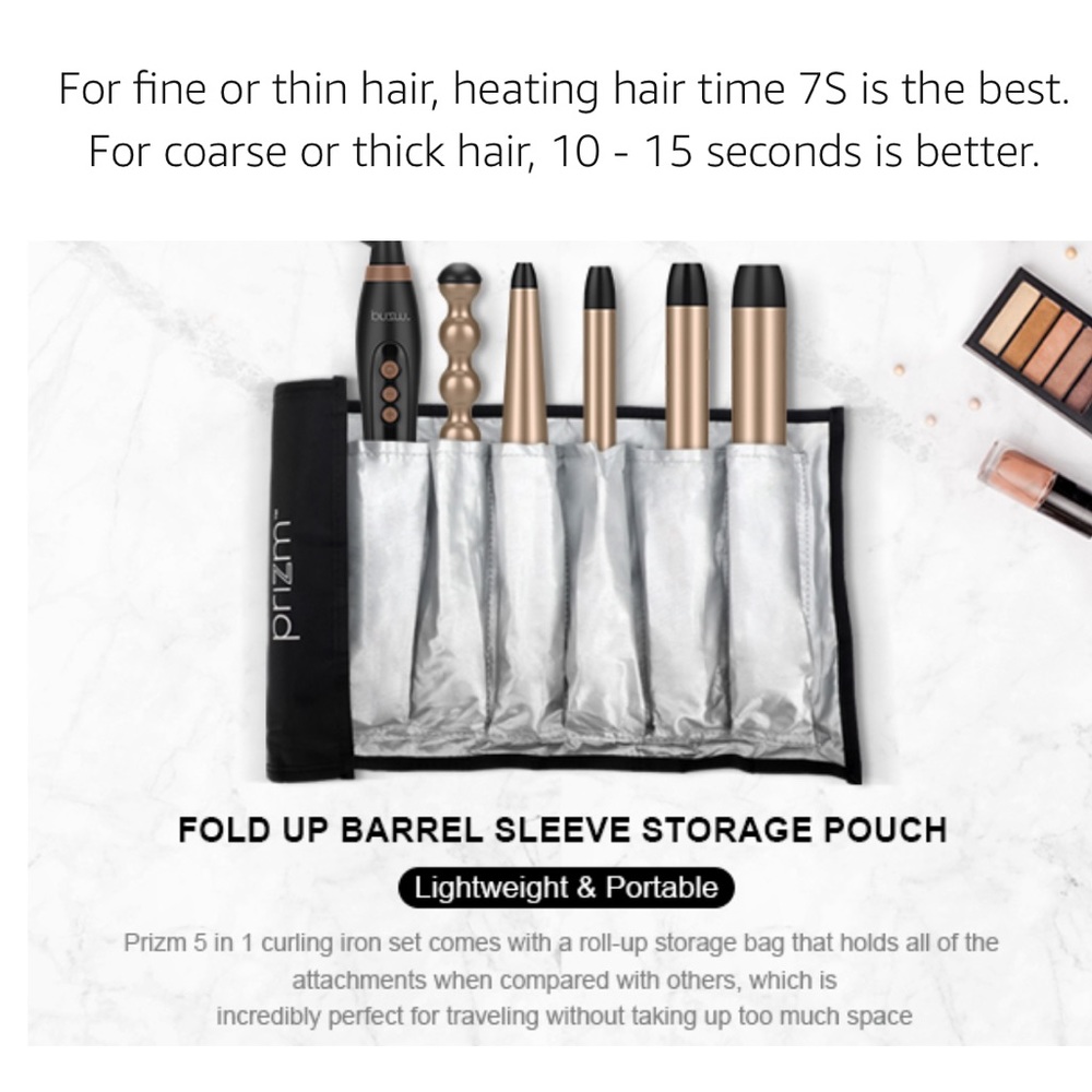 Prizm 5-in-1 Curling Iron Wand Set - Picture 4 of 12